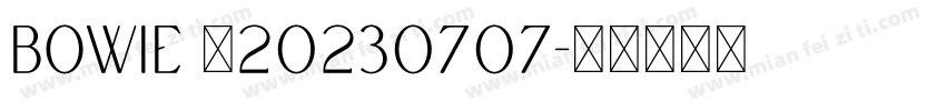 bowie ·20230707字体转换